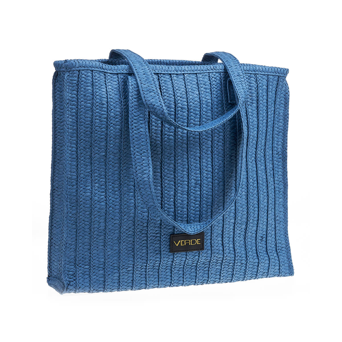 Verde Γυναικεία Τσάντα Ψάθινη 48-0214 Ψάθινη Μπλε