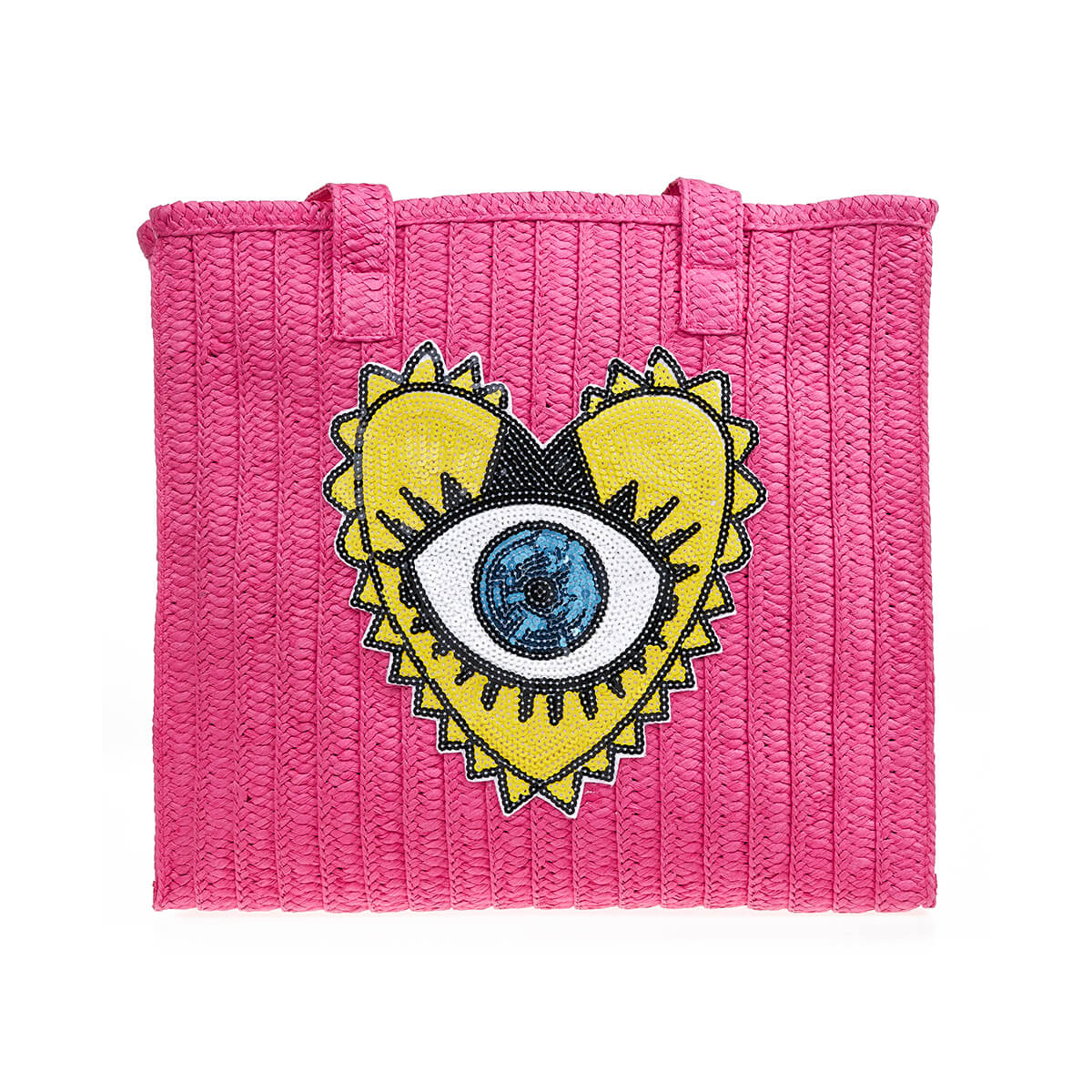 Verde Γυναικεία Τσάντα Ψάθινη 48-0214 Ψάθινη Φούξια