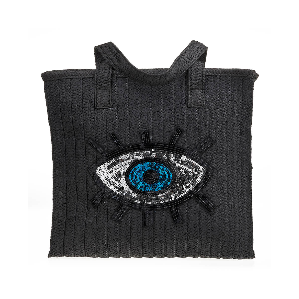 Verde Γυναικεία Τσάντα Ψάθινη 48-0215 Ψάθινη Μαύρο