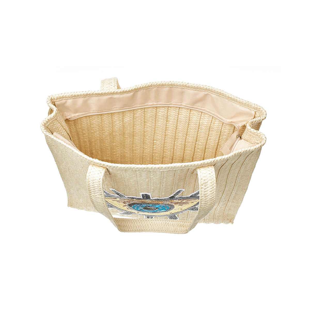 Verde Γυναικεία Τσάντα Ψάθινη 48-0216 Ψάθινη Εκρού