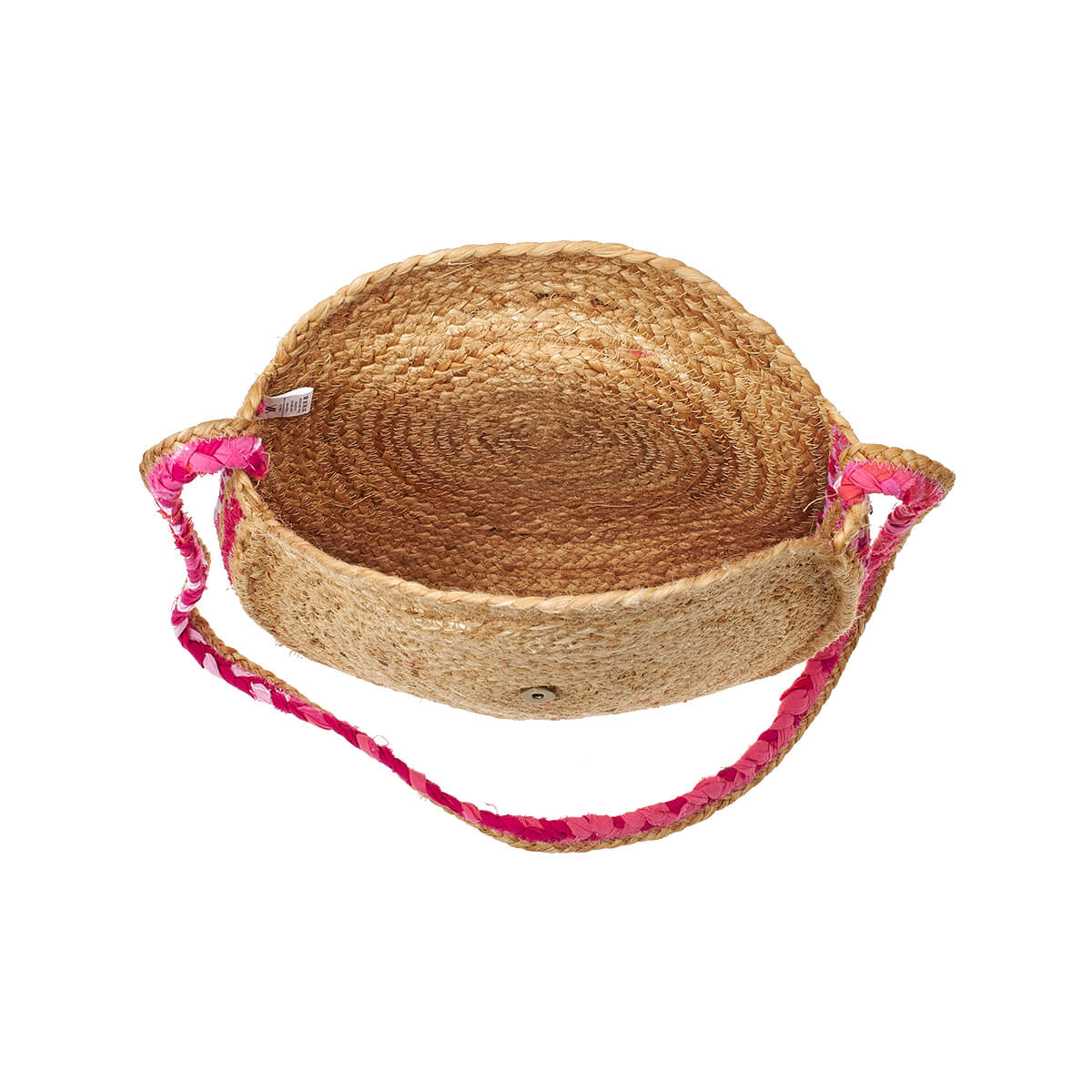 Verde Γυναικεία Τσάντα Ψάθινη 48-0220 80% Γιούτα 20% Βαμβάκι Φούξια