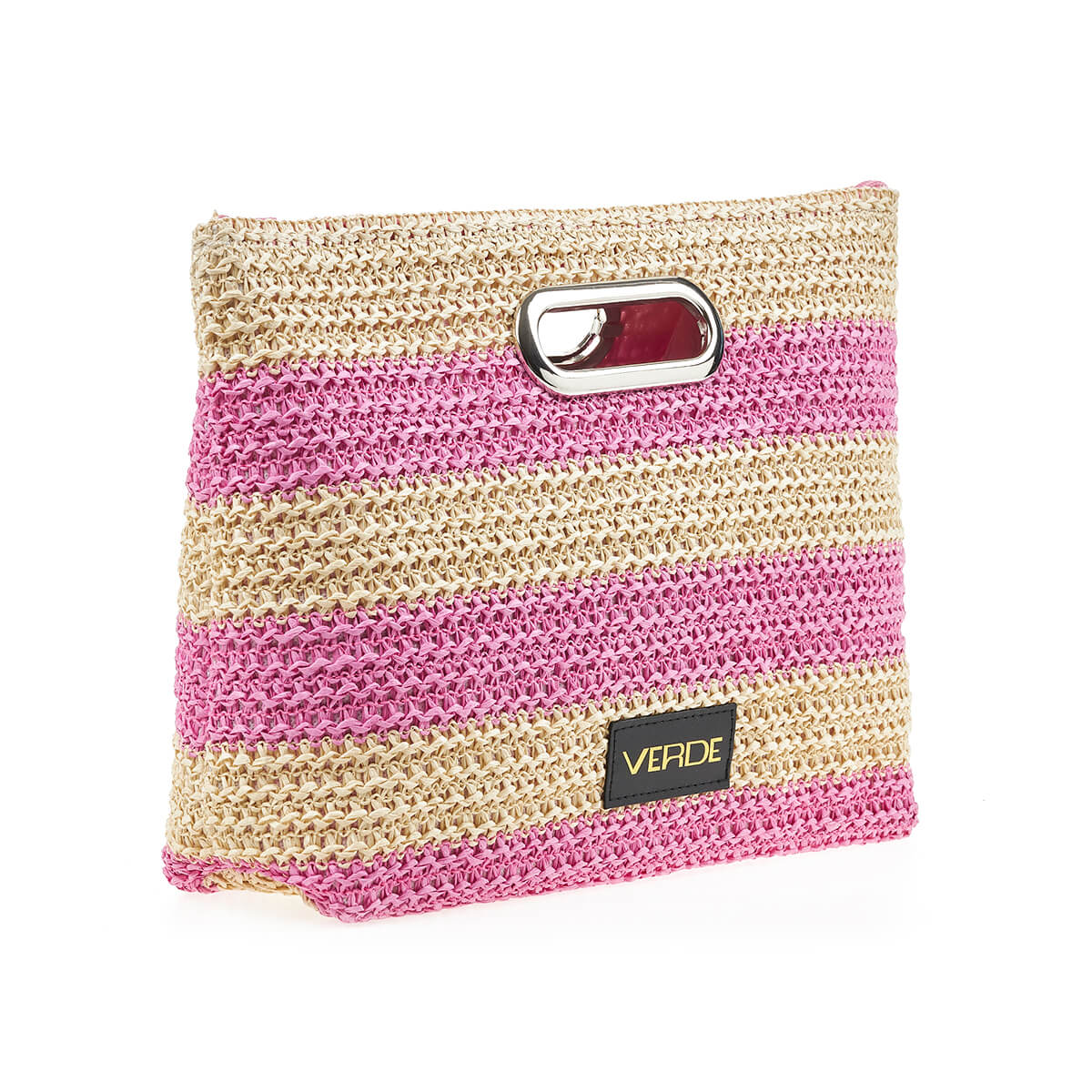 Verde ΓυναικείοΤσαντάκι Χειρός Ψάθινο 48-0224 Ψάθινη Φούξια