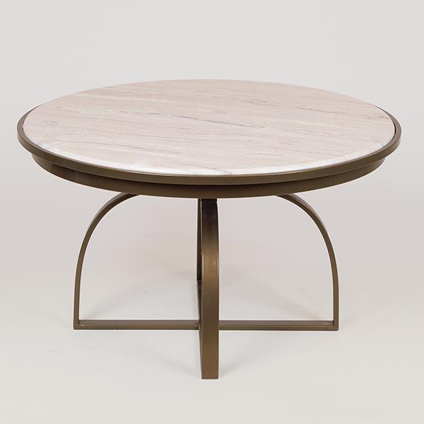 ΤΡΑΠΕΖΙ  ΜΕΤΑΛΛΙΚΟ  ΧΡΥΣΟ – ΛΕΥΚΟ 70x70x40cm