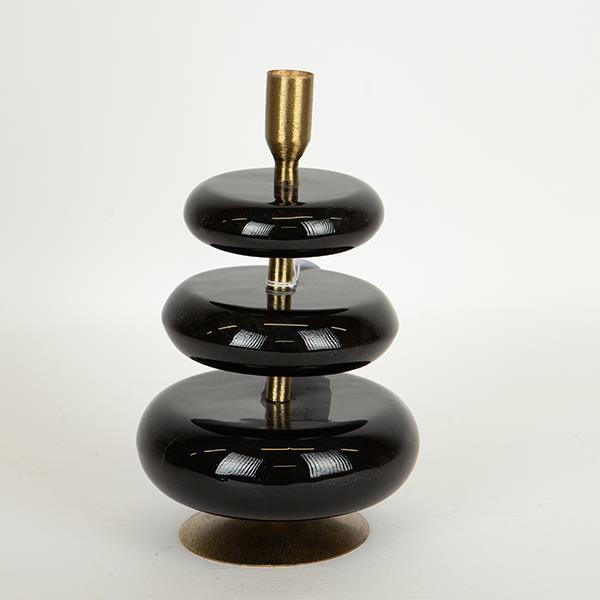 KΗΡΟΠΗΓΙΟ ΜΕΤΑΛΛΙΚΟ ΜΑΥΡΟ – ΧΡΥΣΟ 15x15x23cm