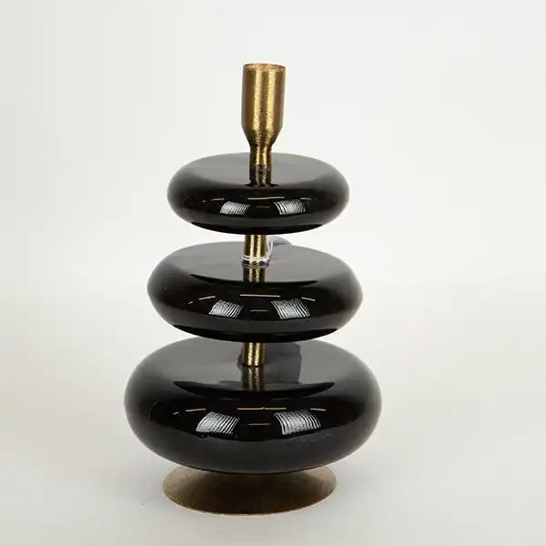 KΗΡΟΠΗΓΙΟ ΜΕΤΑΛΛΙΚΟ ΜΑΥΡΟ – ΧΡΥΣΟ 15x15x23cm KΗΡΟΠΗΓΙΟ ΜΕΤΑΛΛΙΚΟ ΜΑΥΡΟ – ΧΡΥΣΟ 15x15x23cm