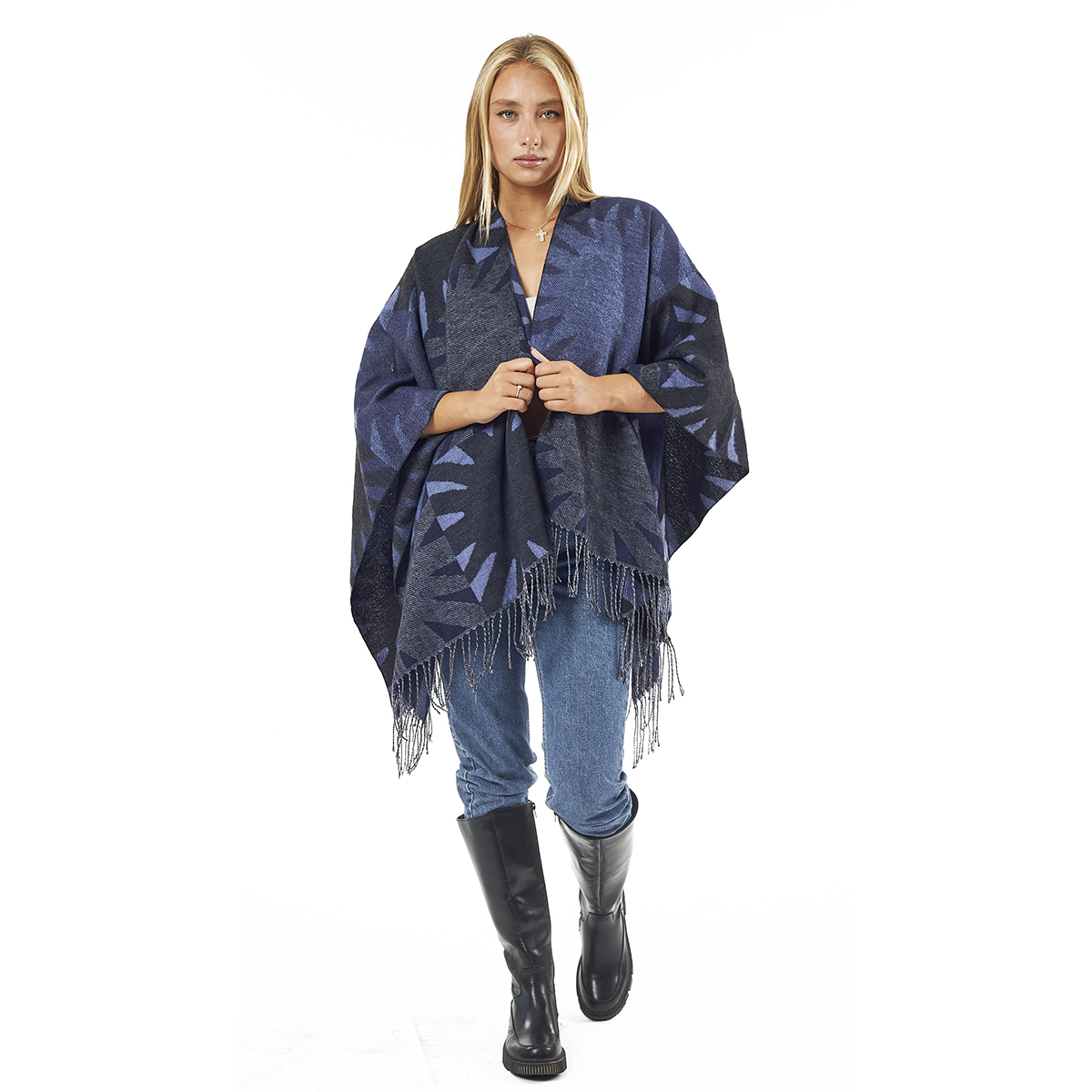 Verde Γυναικεία Κάπα 49-0034 Μπλε