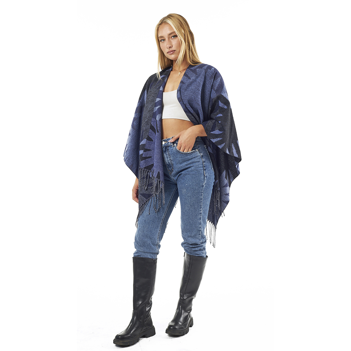 Verde Γυναικεία Κάπα 49-0034 Μπλε