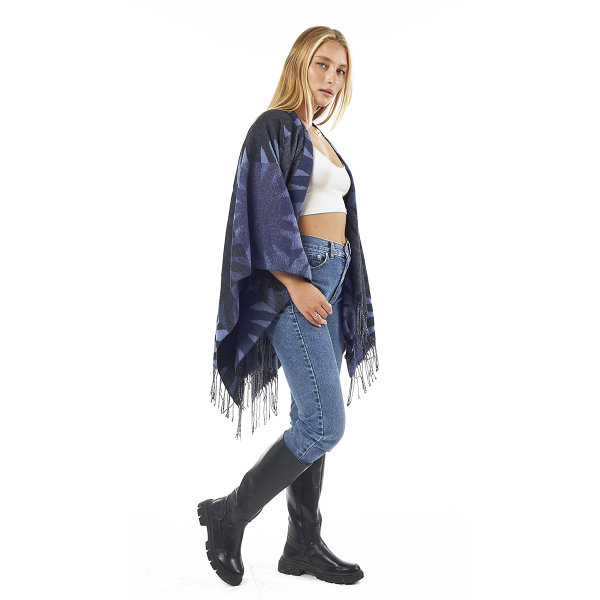 Verde Γυναικεία Κάπα 49-0034 Μπλε