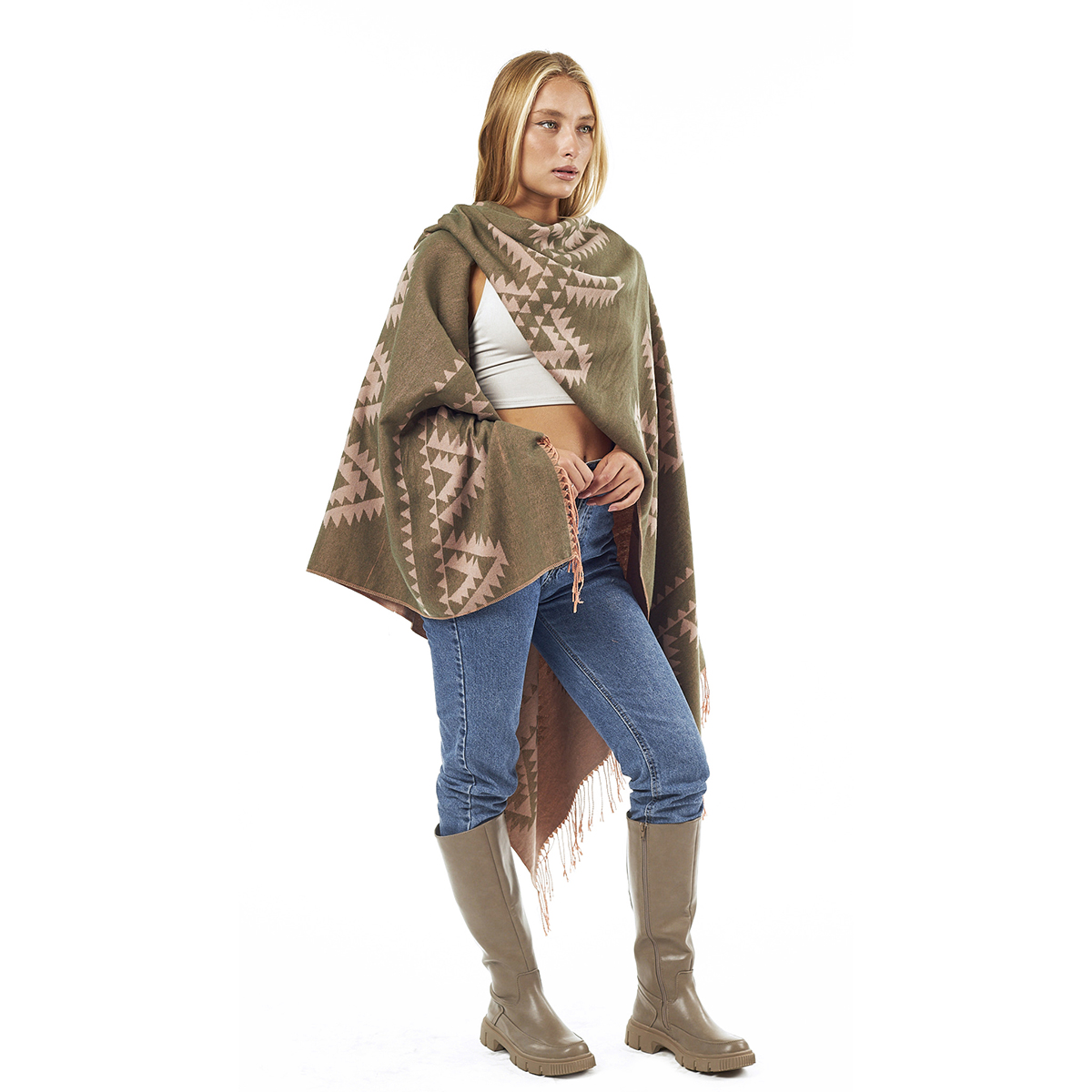 Verde Γυναικεία Κάπα 49-0036 Πορτοκαλί