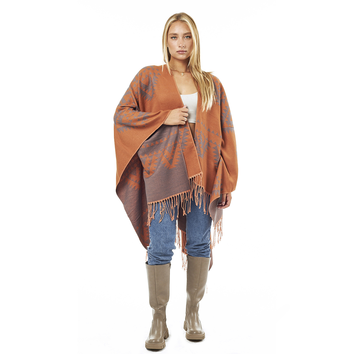 Verde Γυναικεία Κάπα 49-0036 Πορτοκαλί