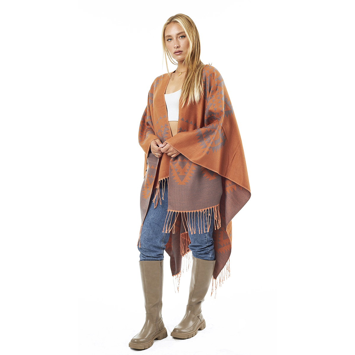 Verde Γυναικεία Κάπα 49-0036 Πορτοκαλί