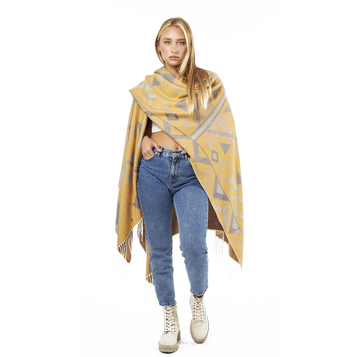 Verde Γυναικεία Κάπα 49-0037 Κίτρινο