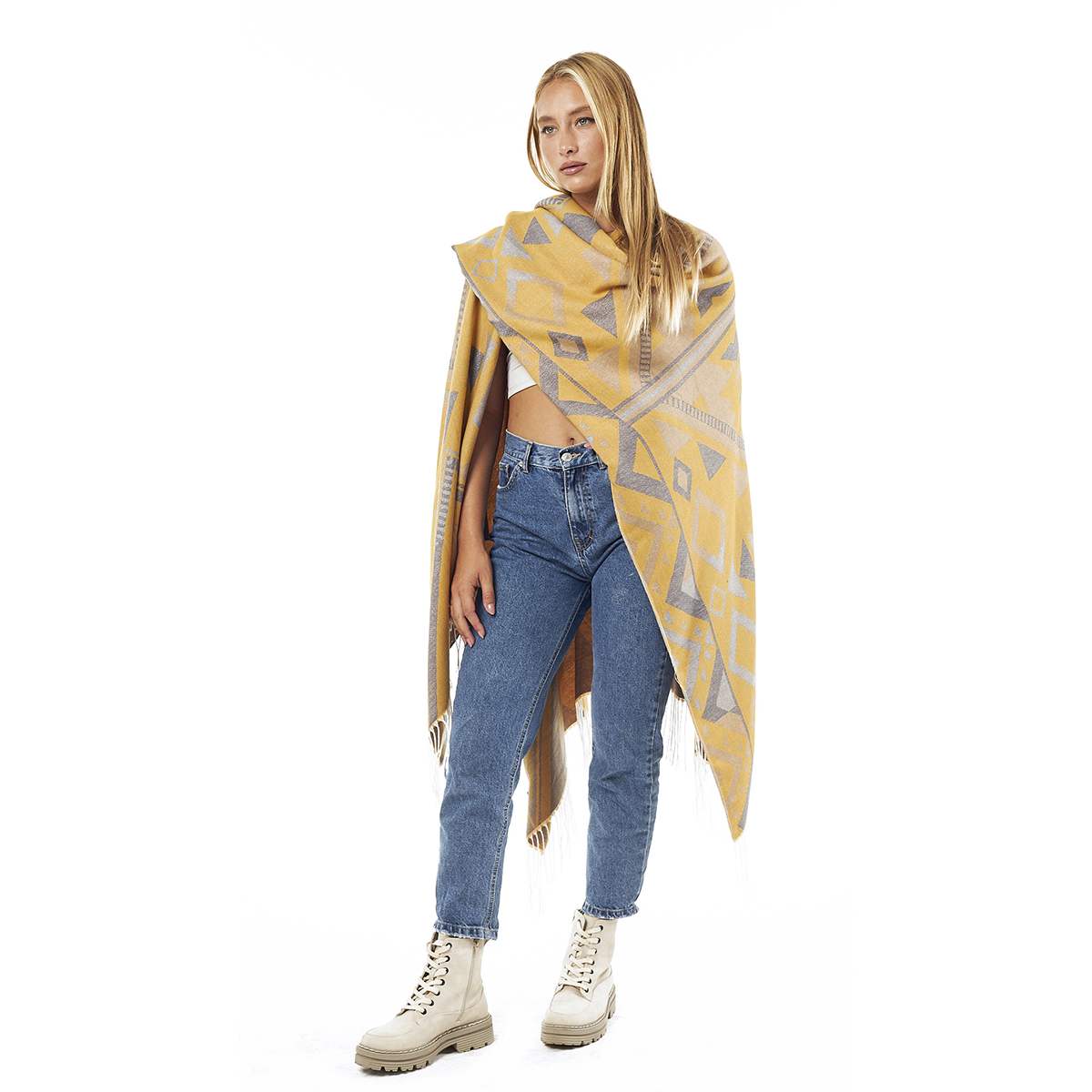 Verde Γυναικεία Κάπα 49-0037 Κίτρινο