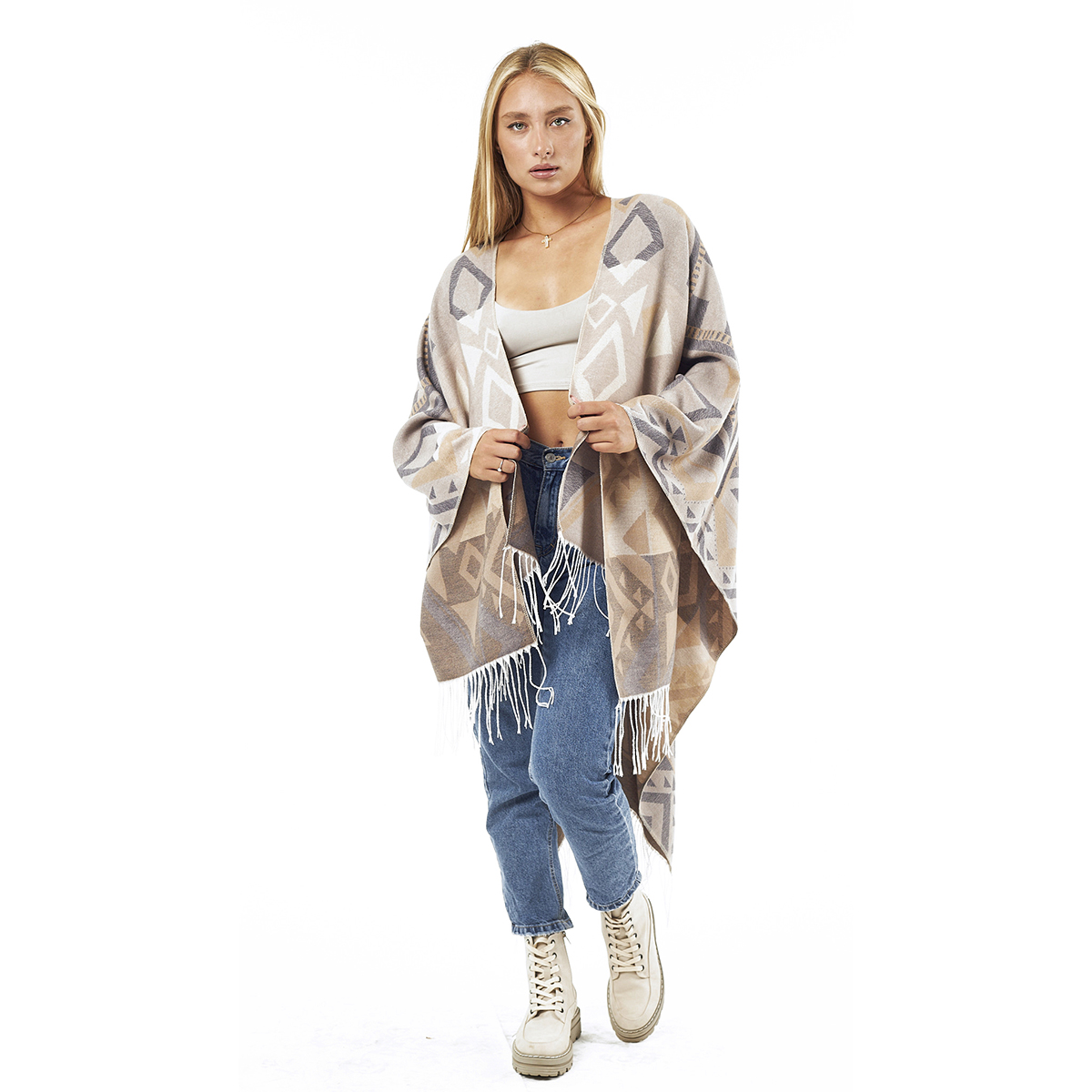 Verde Γυναικεία Κάπα 49-0034 Μπλε