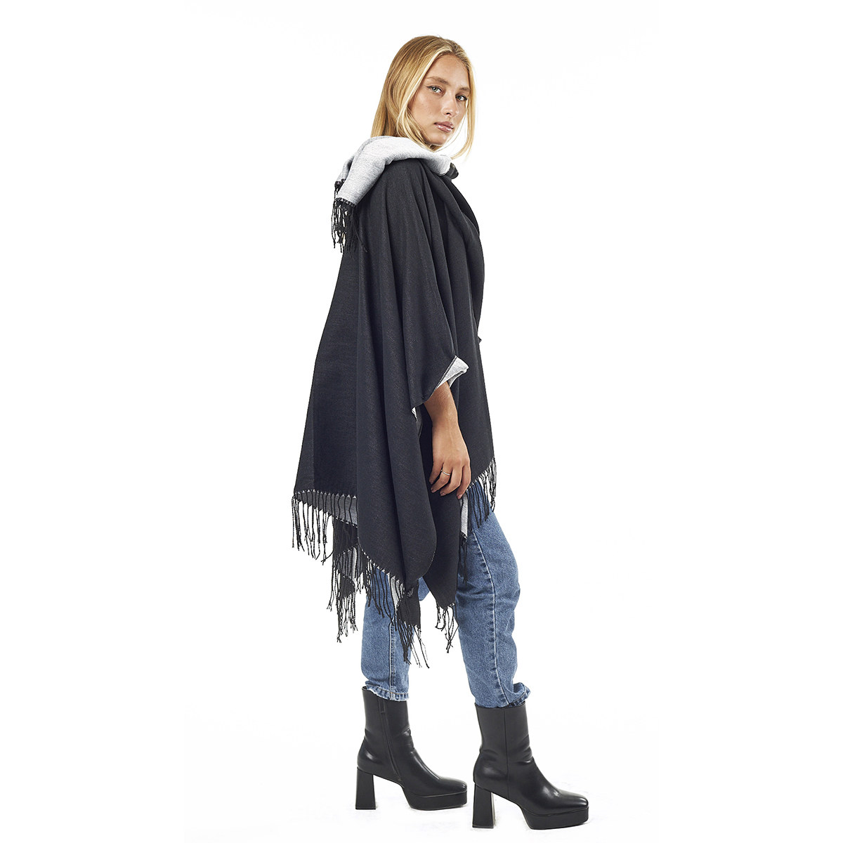 Verde Γυναικεία Κάπα 49-0038 Μαύρο