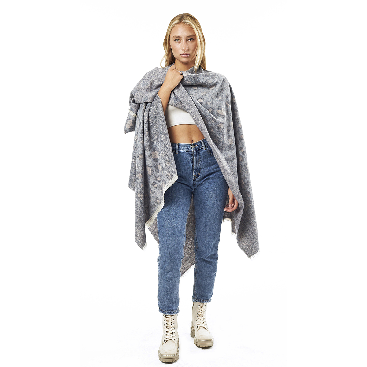 Verde Γυναικεία Κάπα 49-0043 Μπλε