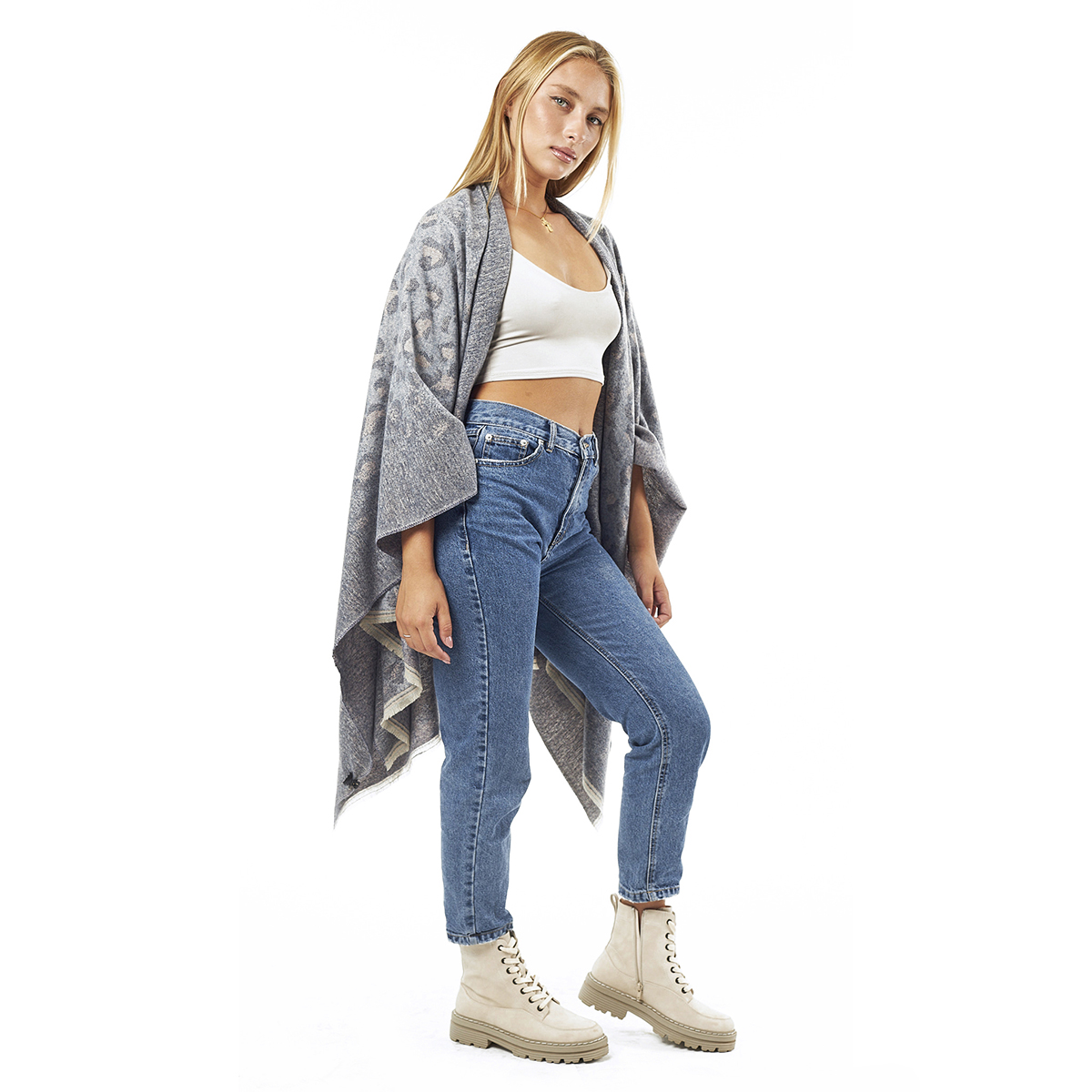 Verde Γυναικεία Κάπα 49-0043 Μπλε