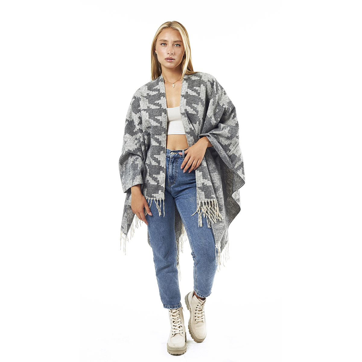 Verde Γυναικεία Κάπα 49-0044 Μαύρο