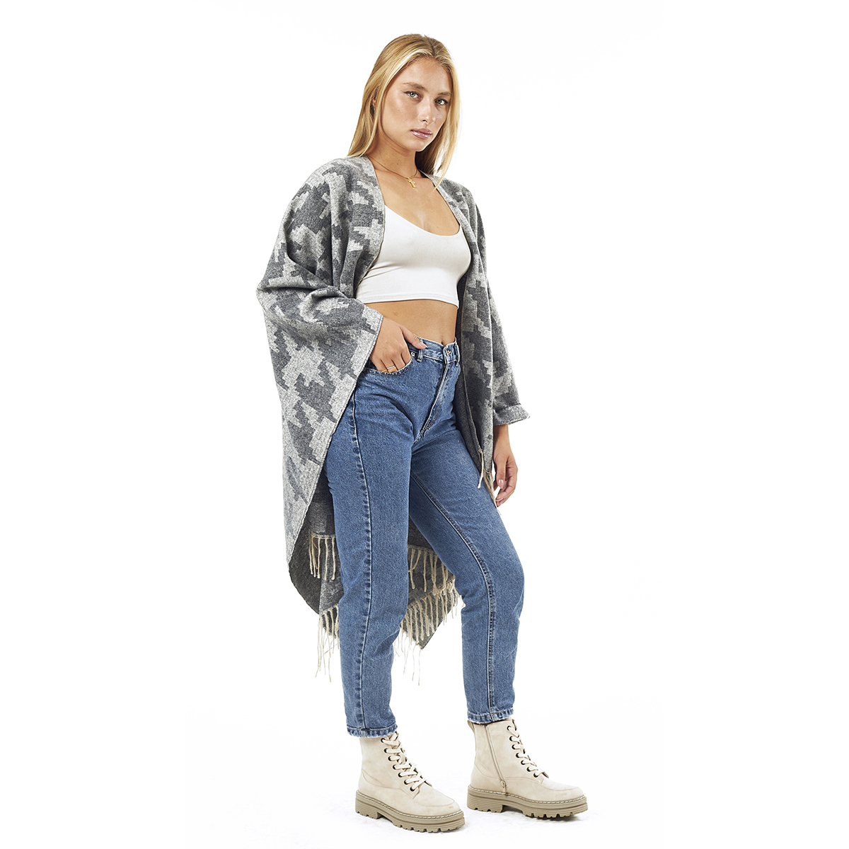 Verde Γυναικεία Κάπα 49-0044 Μαύρο