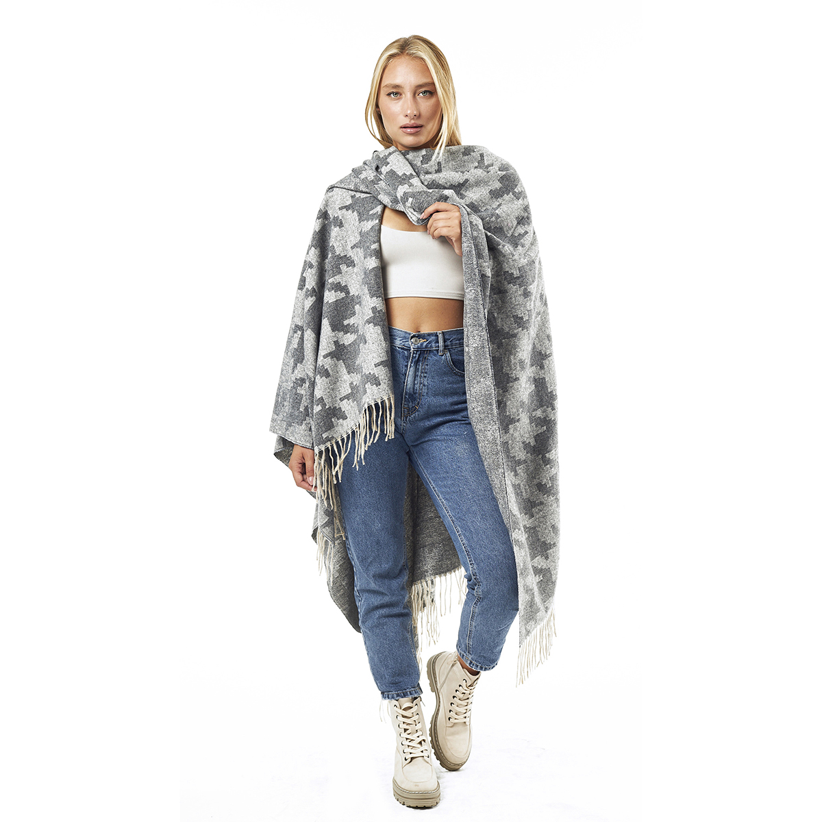 Verde Γυναικεία Κάπα 49-0044 Μαύρο