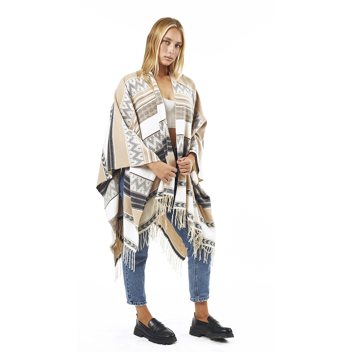 Verde Γυναικεία Κάπα 49-0046 Εκρού