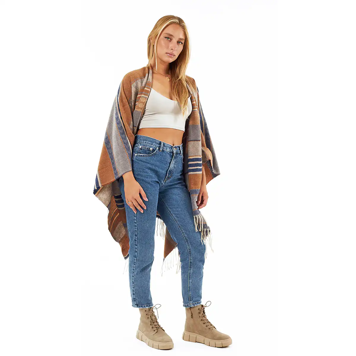 Verde Γυναικεία Κάπα 49-0046 Καμηλό