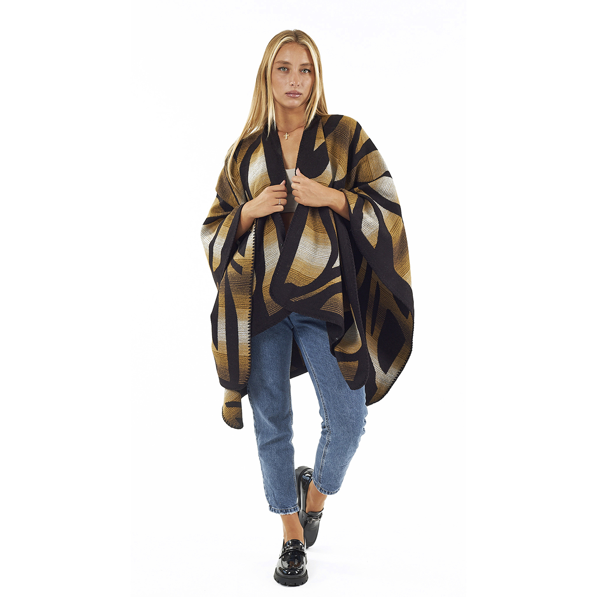 Verde Γυναικεία Κάπα 49-0053 ΑΚΡΥΛΙΚΗ Κίτρινο