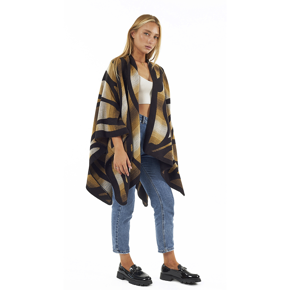 Verde Γυναικεία Κάπα 49-0053 ΑΚΡΥΛΙΚΗ Κίτρινο