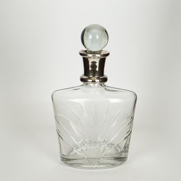 ΚΑΡΑΦΑ ΓΥΑΛΙΝΗ – ΜΕΤΑΛΛΙΚΗ ΑΣΗΜΙ 15x10x25cm