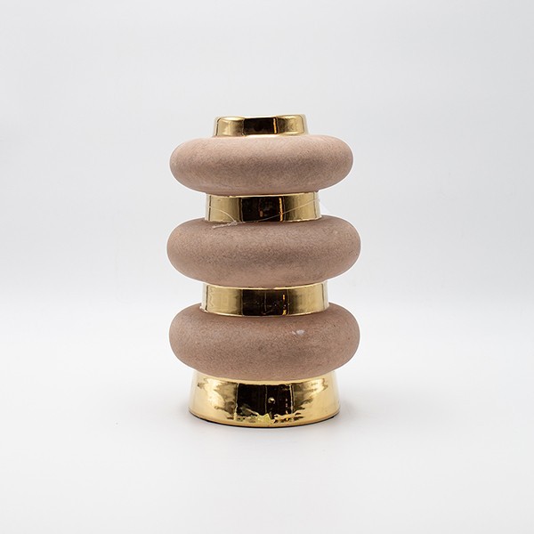 ΒΑΖΟ ΚΕΡΑΜΙΚΟ ΧΡΥΣΟ-ΑΜΜΟΥ 16x16x24cm