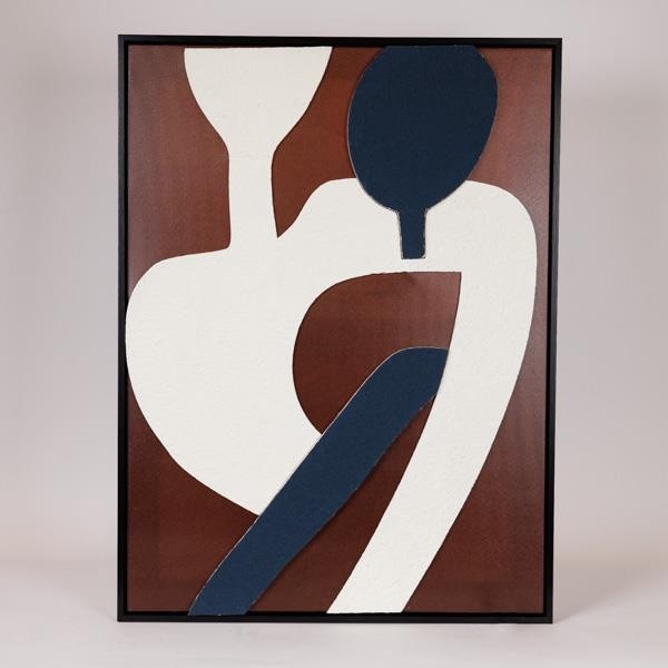 ΠΙΝΑΚΑΣ ΚΑΜΒΑΣ 3D ΦΙΓΟΥΡΕΣ ΜΑΥΡΟΣ – ΚΑΦΕ – ΜΠΕΖ 60×2.9x80cm