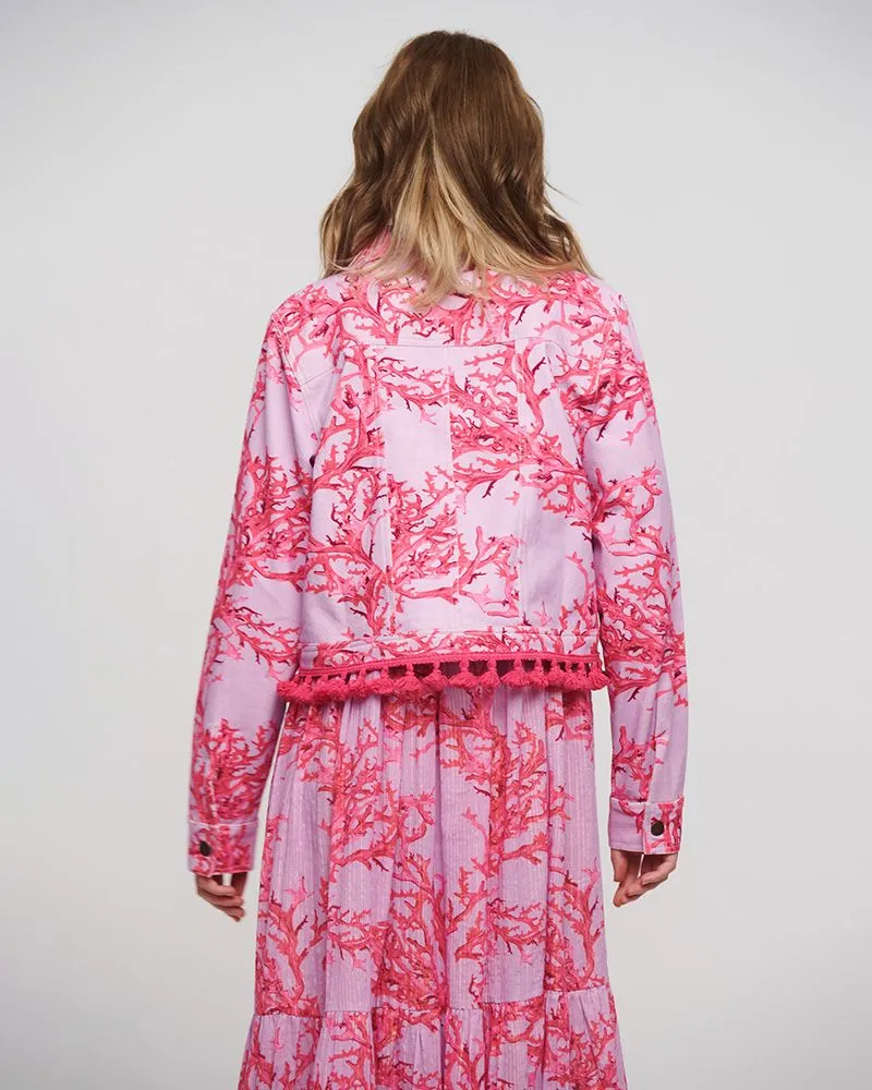 ΤΖΙΝ ΜΠΟΥΦΑΝ ΡΟΖ ΜΕ ΣΧΕΔΙΟ ΚΟΡΑΛΙΑ S/M (100% COTTON)