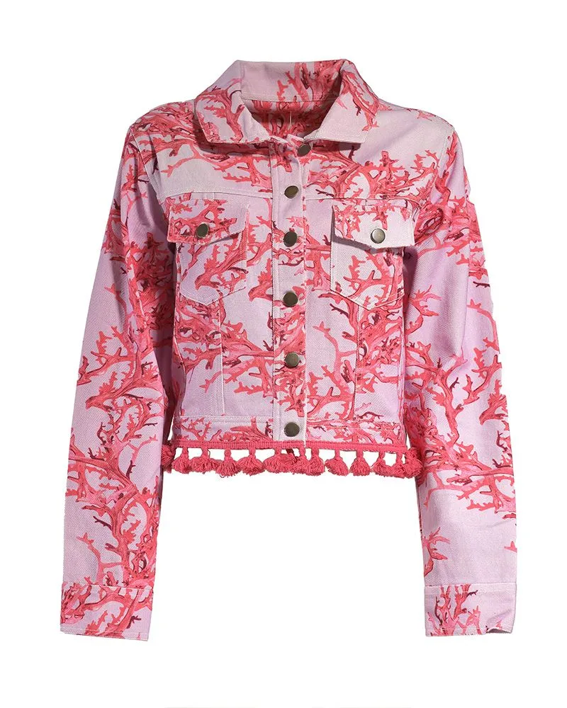 ΤΖΙΝ ΜΠΟΥΦΑΝ ΡΟΖ ΜΕ ΣΧΕΔΙΟ ΚΟΡΑΛΙΑ S/M (100% COTTON)