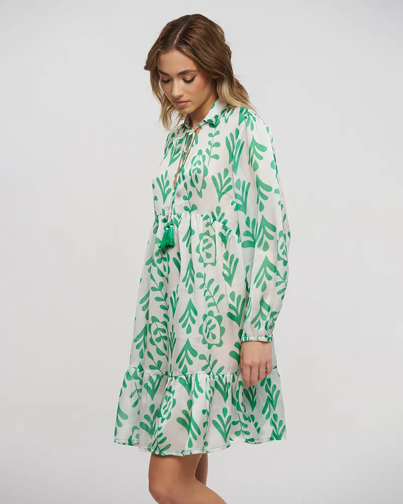 ΦΟΡΕΜΑ ΛΕΥΚΟ/ΠΡΑΣΙΝΟ ONE SIZE (100% POLYESTER).