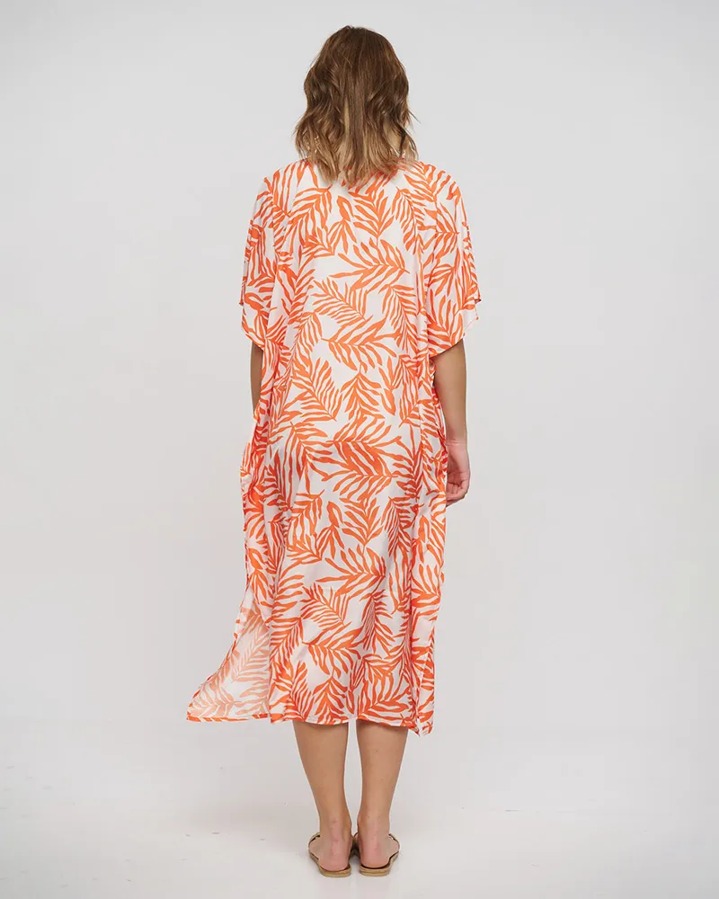 ΦΟΡΕΜΑ ΜΑΚΡΥ ΛΕΥΚΟ/ΠΟΡΤΟΚΑΛΙ ONE SIZE (100% POLYESTER)