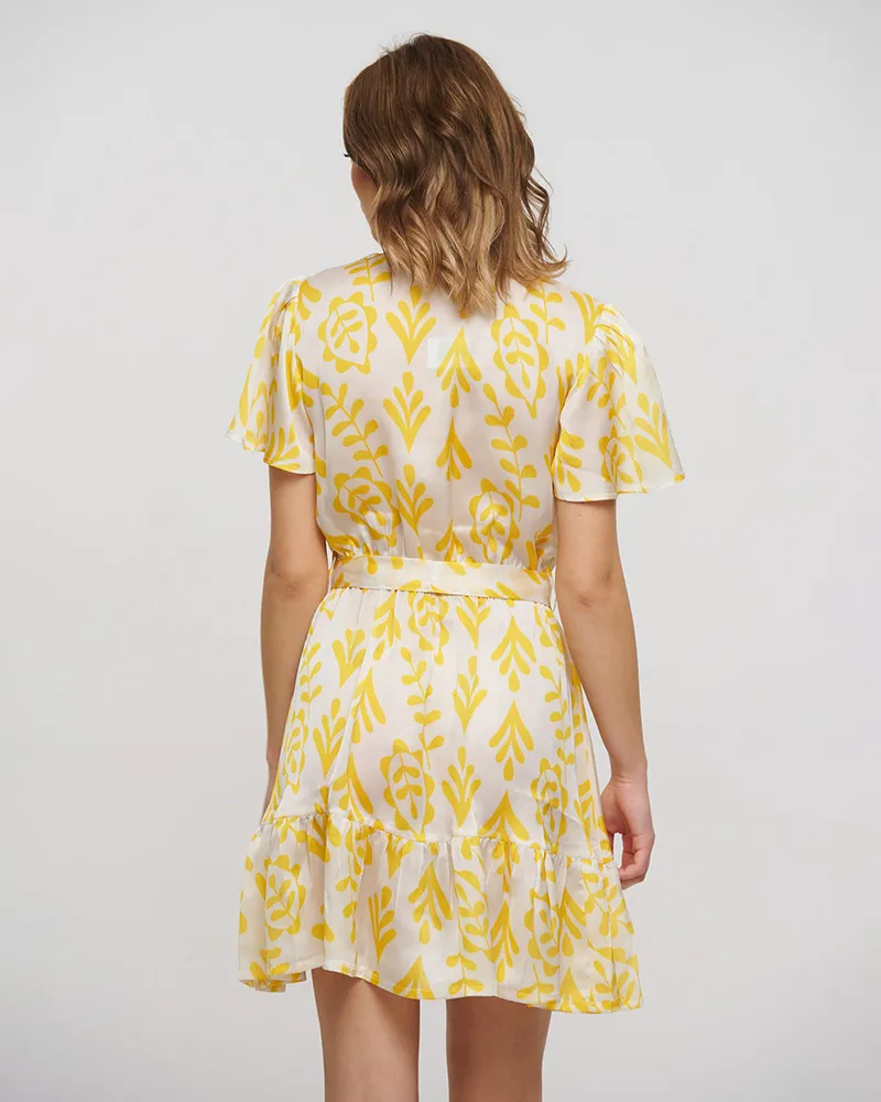 ΦΟΡΕΜΑ ΜΕ ΖΩΝΑΡΙ ΛΕΥΚΟ/ΚΙΤΡΙΝΟ ONE SIZE (100% POLYESTER)