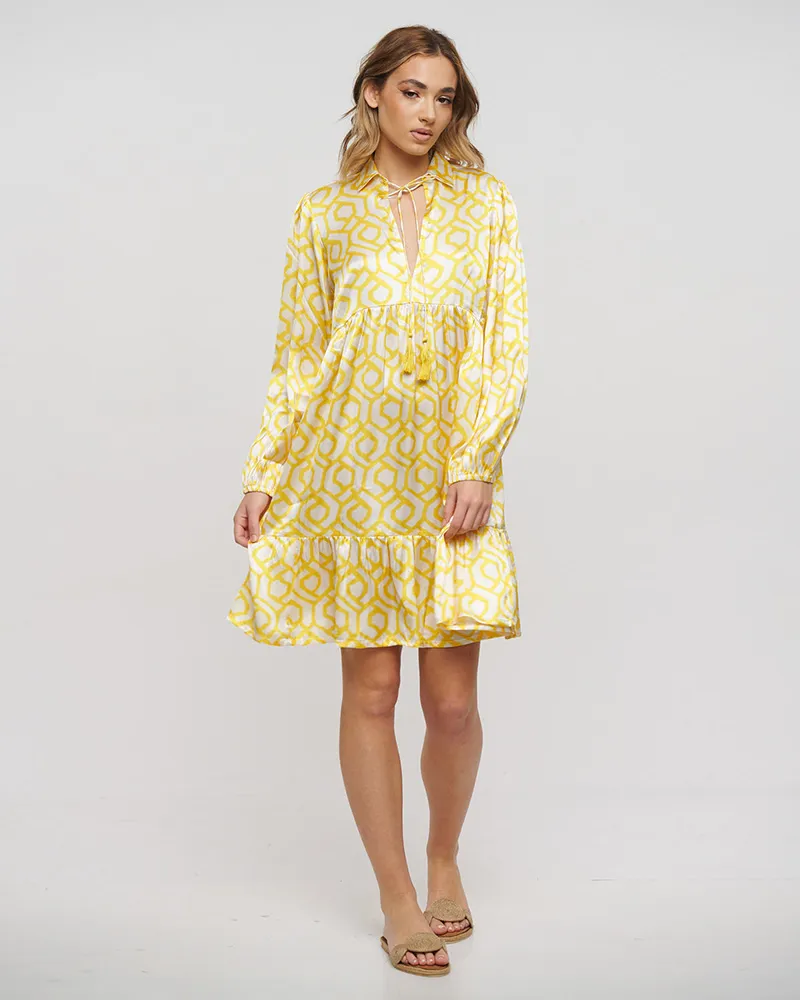 ΦΟΡΕΜΑ ΛΕΥΚΟ/ΚΙΤΡΙΝΟ ΜΕ ΦΟΥΝΤΕΣ ONE SIZE (100% POLYESTER) ΦΟΡΕΜΑ ΛΕΥΚΟ/ΚΙΤΡΙΝΟ ΜΕ ΦΟΥΝΤΕΣ ONE SIZE (100% POLYESTER)