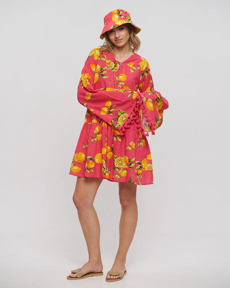 ΦΟΡΕΜΑ ΡΟΖ/ΚΙΤΡΙΝΟ ΜΕ ΣΧΕΔΙΟ ΛΕΜΟΝΙΑ ONE SIZE (98% COTTON 2% LUREX) ΦΟΡΕΜΑ ΡΟΖ/ΚΙΤΡΙΝΟ ΜΕ ΣΧΕΔΙΟ ΛΕΜΟΝΙΑ ONE SIZE (98% COTTON 2% LUREX)