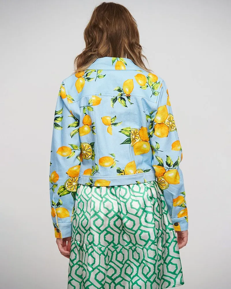 ΤΖΙΝ ΜΠΟΥΦΑΝ ΓΑΛΑΖΙΟ/ΚΙΤΡΙΝΟ ΜΕ ΣΧΕΔΙΟ ΛΕΜΟΝΙΑ L/XL (100% COTTON)