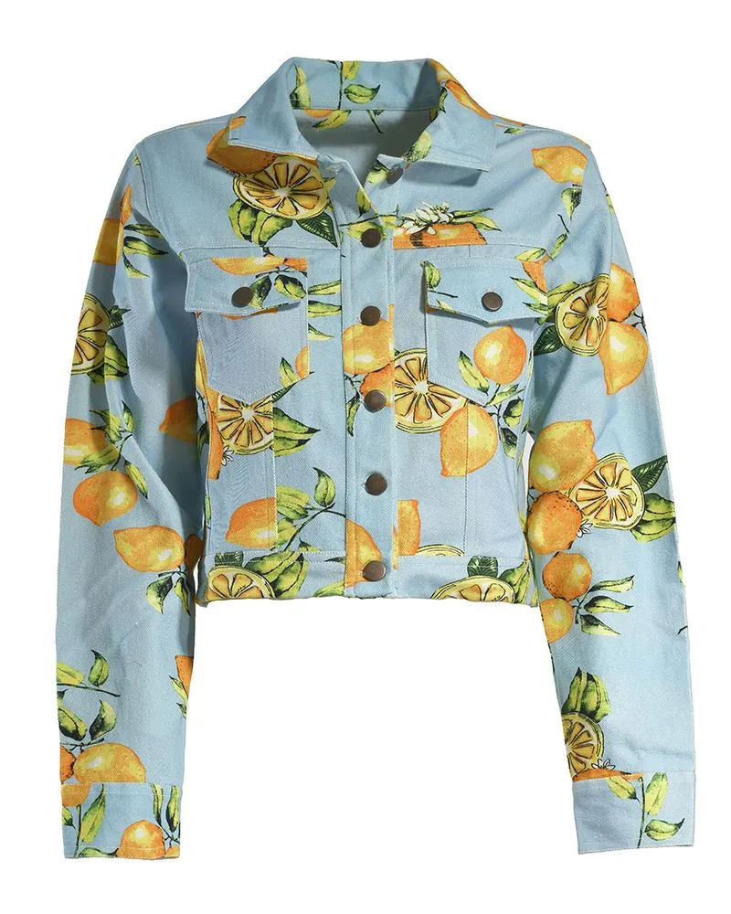 ΤΖΙΝ ΜΠΟΥΦΑΝ ΓΑΛΑΖΙΟ/ΚΙΤΡΙΝΟ ΜΕ ΣΧΕΔΙΟ ΛΕΜΟΝΙΑ L/XL (100% COTTON)