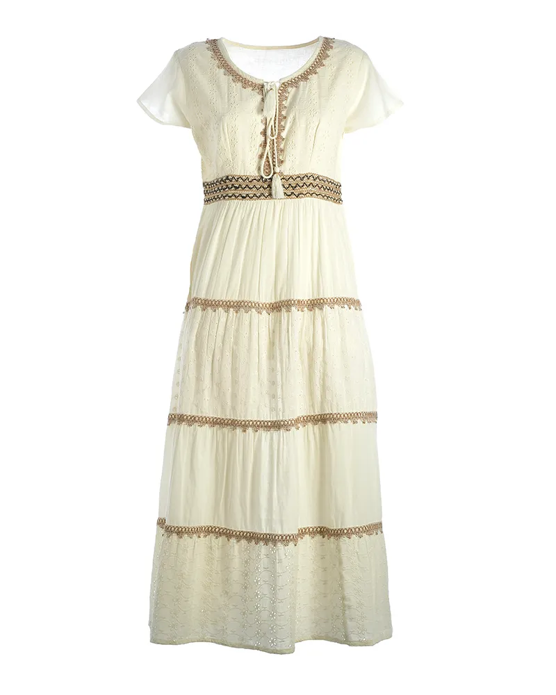 ΦΟΡEΜΑ ΜΑΚΡΥ KONTOMANIKO ΣΕ ΕΚΡΟΥ ΧΡΩΜΑ ΜΕ ΜΠΕΖ ΛΕΠΤΟΜΕΡΕΙΕΣ ONE SIZE (100% COTTON) ΦΟΡEΜΑ ΜΑΚΡΥ KONTOMANIKO ΣΕ ΕΚΡΟΥ ΧΡΩΜΑ ΜΕ ΜΠΕΖ ΛΕΠΤΟΜΕΡΕΙΕΣ ONE SIZE (100% COTTON)