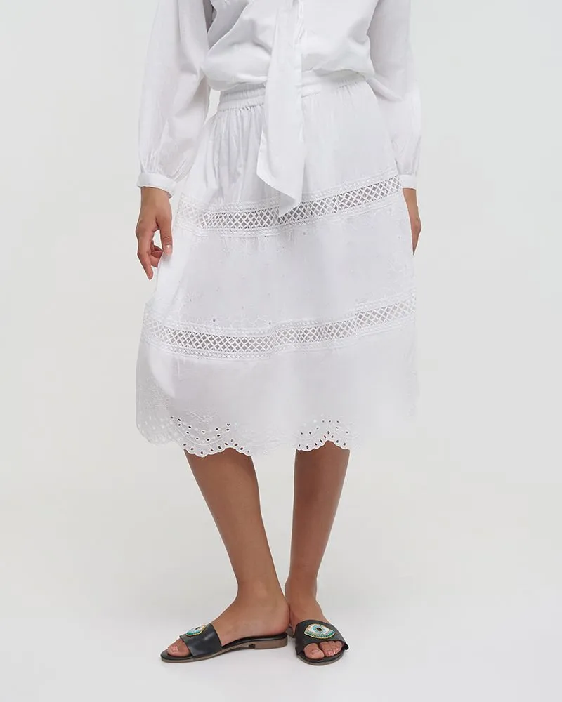 ΦΟΥΣΤΑ ΚΟΝΤΗ ΛΕΥΚΗ ONE SIZE (100%COTTON)