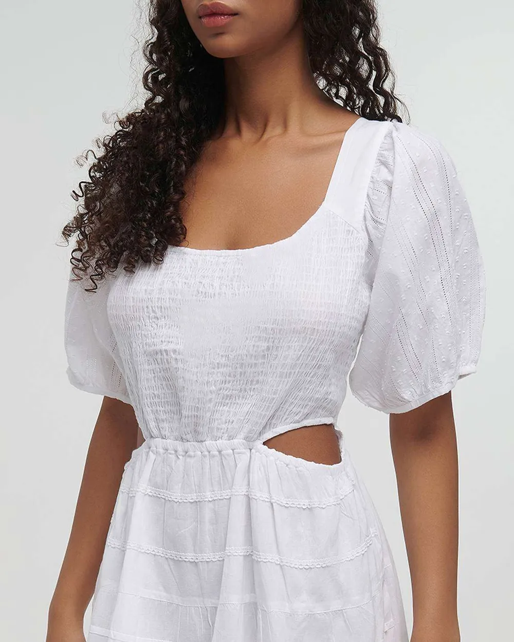 ΦΟΡΕΜΑ ΚΟΝΤΟ ΜΕ ΚΟΝΤΟ ΜΑΝΙΚΙ ΚΑΙ ΔΕΣΙΜΟ ΣΤΗ ΠΛΑΤΗ ΛΕΥΚΟ ONE SIZE (100%COTTON). ΦΟΡΕΜΑ ΚΟΝΤΟ ΜΕ ΚΟΝΤΟ ΜΑΝΙΚΙ ΚΑΙ ΔΕΣΙΜΟ ΣΤΗ ΠΛΑΤΗ ΛΕΥΚΟ ONE SIZE (100%COTTON).