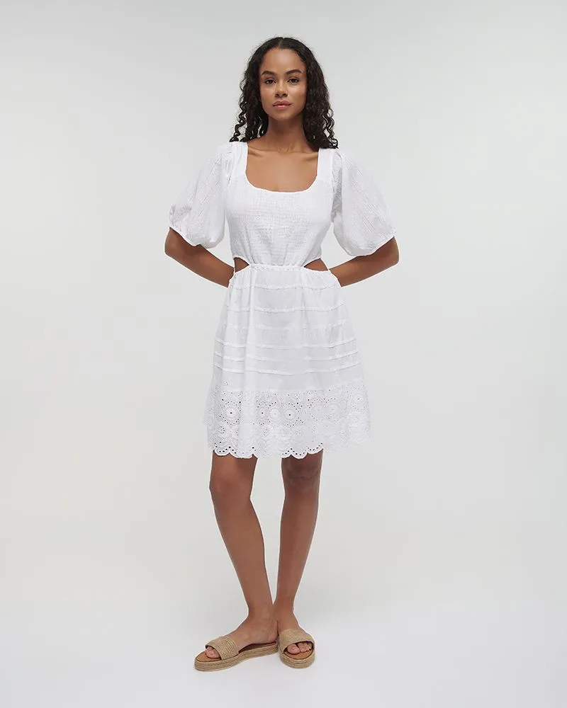 ΦΟΡΕΜΑ ΚΟΝΤΟ ΜΕ ΚΟΝΤΟ ΜΑΝΙΚΙ ΚΑΙ ΔΕΣΙΜΟ ΣΤΗ ΠΛΑΤΗ ΛΕΥΚΟ ONE SIZE (100%COTTON). ΦΟΡΕΜΑ ΚΟΝΤΟ ΜΕ ΚΟΝΤΟ ΜΑΝΙΚΙ ΚΑΙ ΔΕΣΙΜΟ ΣΤΗ ΠΛΑΤΗ ΛΕΥΚΟ ONE SIZE (100%COTTON).