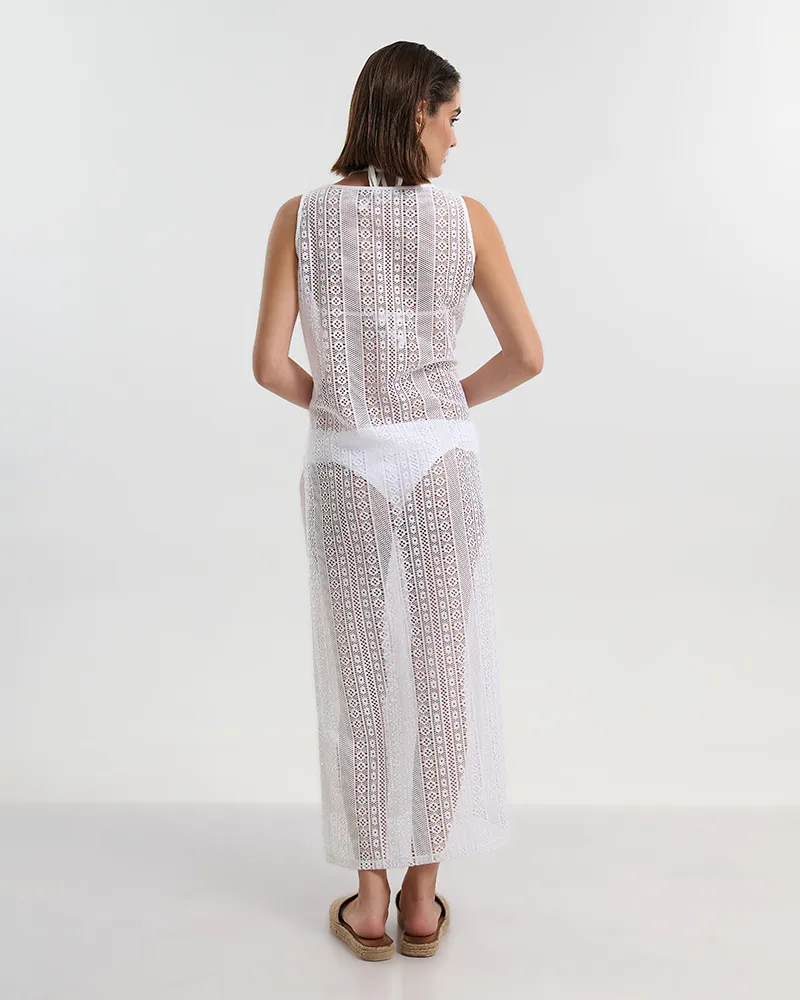 ΦΟΡΕΜΑ ΜΑΚΡΥ ΑΜΑΝΙΚΟ ΛΕΥΚΟ ONE SIZE(100%COTTON)