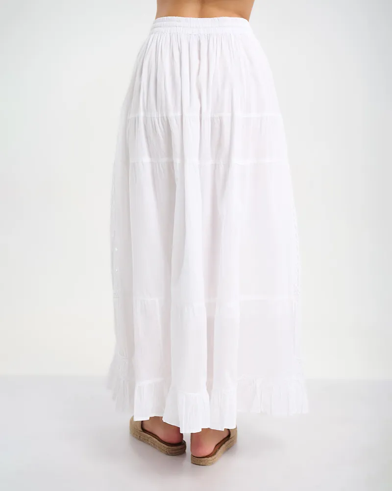 ΦΟΥΣΤΑ ΜΑΚΡΙΑ ΣΕ ΛΕΥΚΟ ONE SIZE (100% COTTON)