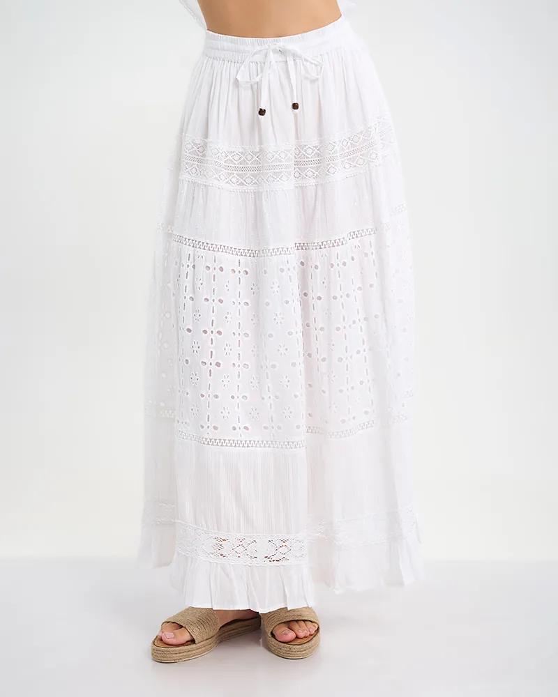 ΦΟΥΣΤΑ ΜΑΚΡΙΑ ΣΕ ΛΕΥΚΟ ONE SIZE (100% COTTON)