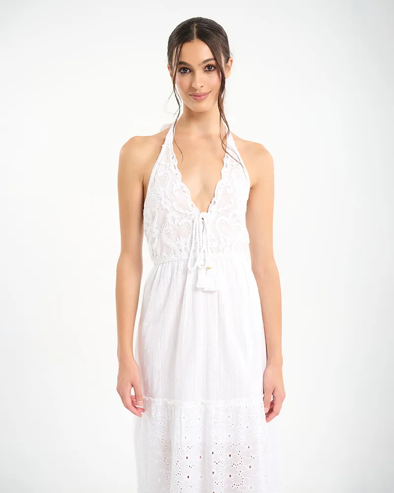 ΦΟΡΕΜΑ ΜΑΚΡΥ ΕΞΩΠΛΑΤΟ ΚΑΙ ΔΙΑΚΟΣΜΗΤΙΚΑ ΦΟΥΝΤΑΚΙΑ ONE SIZE (100% COTTON)