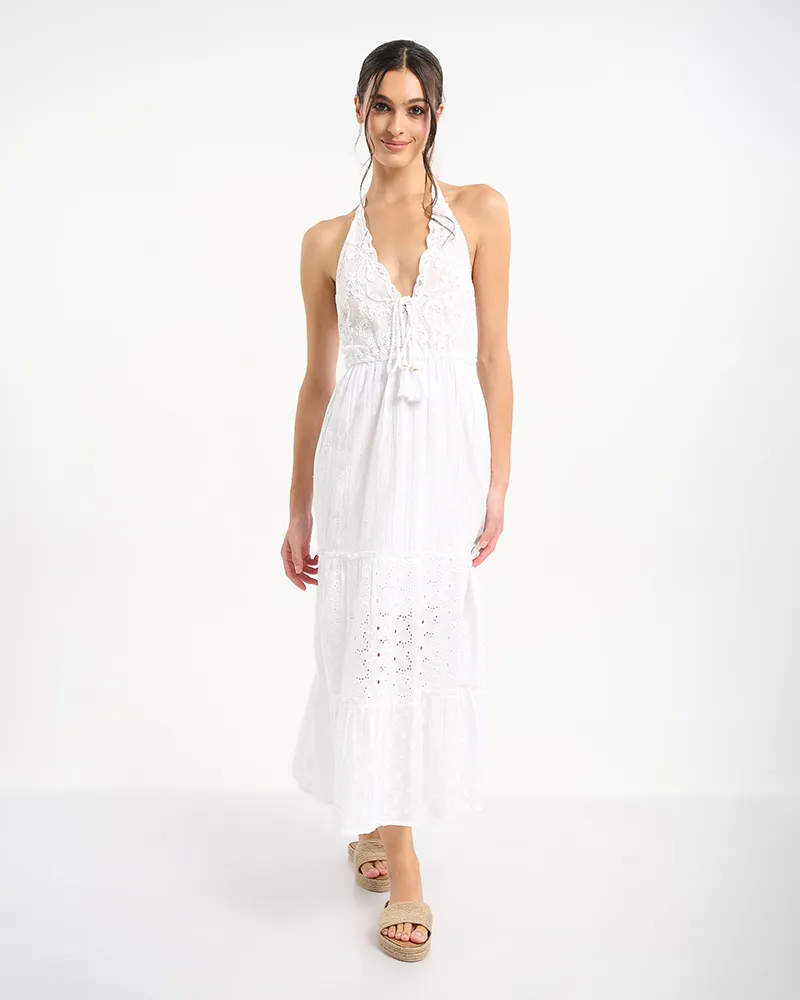 ΦΟΡΕΜΑ ΜΑΚΡΥ ΕΞΩΠΛΑΤΟ ΚΑΙ ΔΙΑΚΟΣΜΗΤΙΚΑ ΦΟΥΝΤΑΚΙΑ ONE SIZE (100% COTTON)