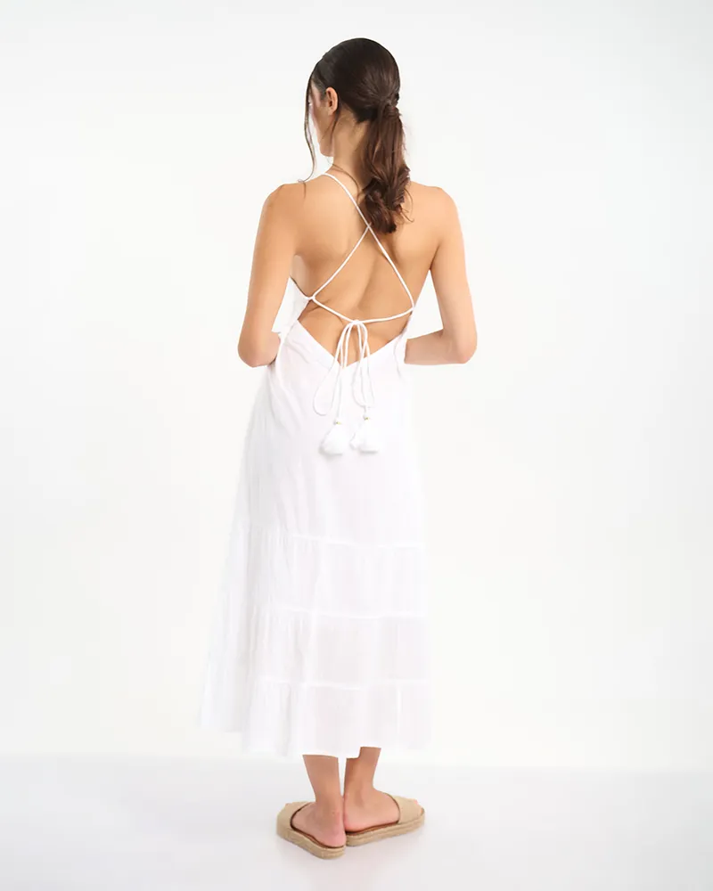 ΦΟΡΕΜΑ ΜΑΚΡΥ ΕΞΩΠΛΑΤΟ ΣΕ ΛΕΥΚΟ ΧΡΩΜΑ ONE SIZE (100% COTTON)